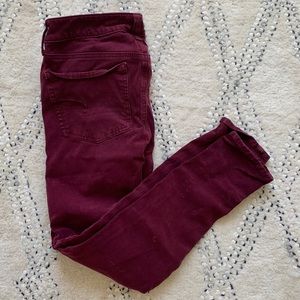 Burgundy American Eagle Jeggings